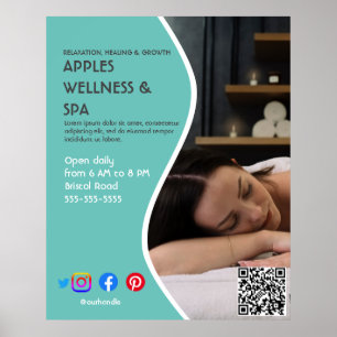 health spa poster flyer wellness center gym fit