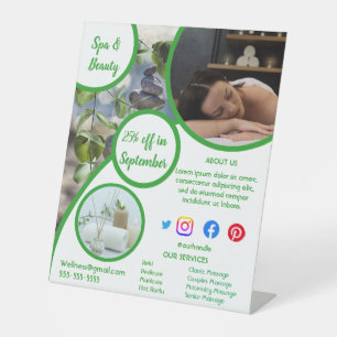 health spa poster flyer wellness centre gym fit pedestal sign