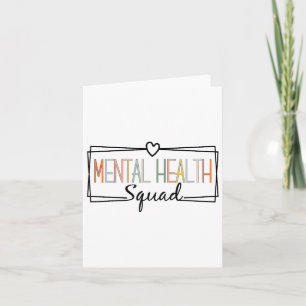 Health Squad Brain Illness Mental Health Awareness Card