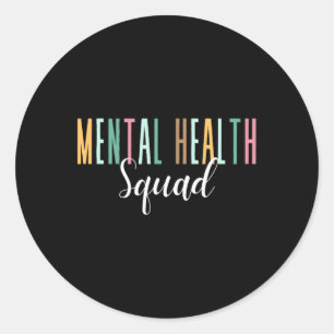 Health Squad Mental Health Awareness Classic Round Sticker