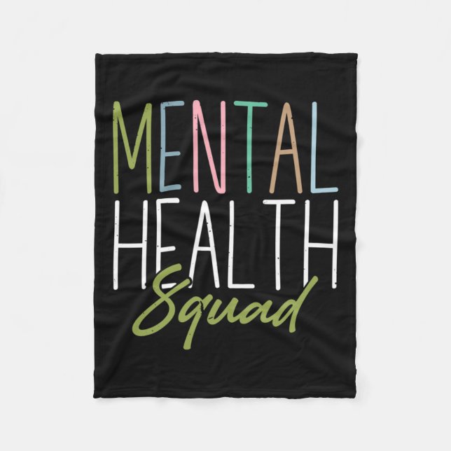 Health Squad Mental Health Awareness  Fleece Blanket (Front)