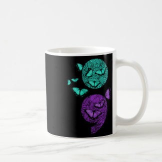 Health Suicide Awareness Semicolon Butterflies  Coffee Mug