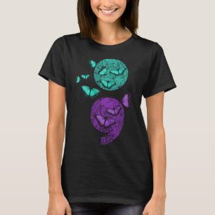 Health Suicide Awareness Semicolon Butterflies T-Shirt