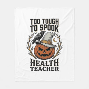 Health Teacher Halloween Shirt Vintage Engraved Pu Fleece Blanket