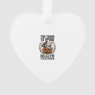 Health Teacher Halloween Shirt Vintage Engraved Pu Ornament