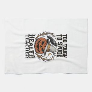 Health Teacher Halloween Shirt Vintage Engraved Pu Tea Towel