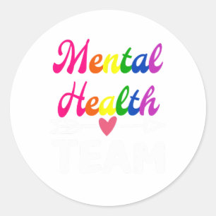 Health Team Awareness Therapist Men Women Supporte Classic Round Sticker