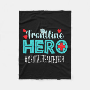 Health Tech Frontline Hero Workers Women Fleece Blanket