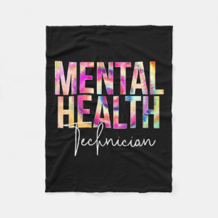 Health Technician Tie Dye School Appreciation Fleece Blanket
