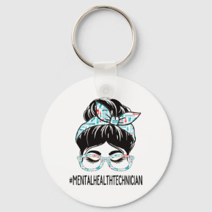 Health Technician Week Appreciation Women Messy Bu Key Ring