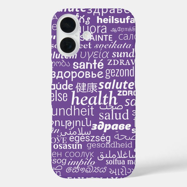 Health Text iPhone Case (Back)