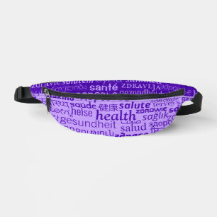 Health Text Multilingual Fanny Pack Choose Colours