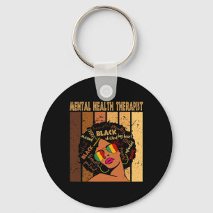 Health Therapist Afro Women Black History Month 1 Key Ring