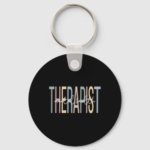 Health Therapist Boho Mental Health Therapy Key Ring
