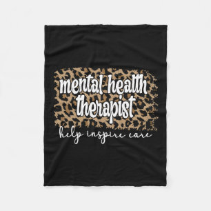 Health Therapist Mental Health Therapy Fleece Blanket