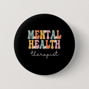 Health Therapist Week Groovy Appreciation Day Wome 6 Cm Round Badge