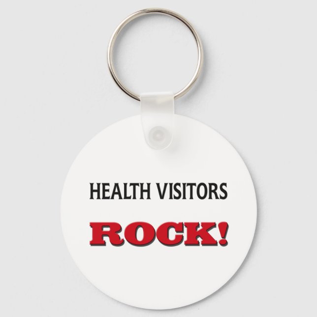 Health Visitors Rock Key Ring (Front)