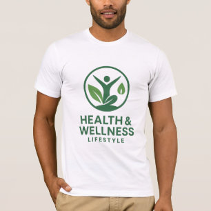 Health & Wellness Lifestyle Logo   Fitness T-Shirt