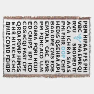 Healthcare Acronym Throw Blanket