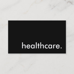 healthcare. business card
