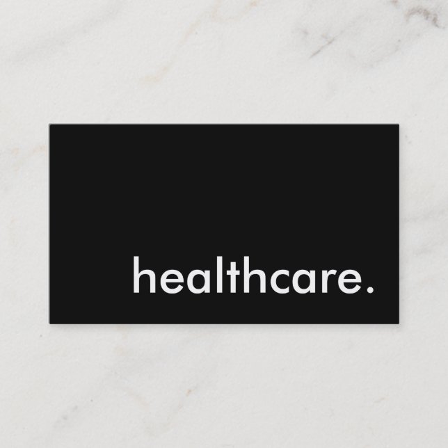 healthcare. business card (Front)