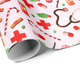 Healthcare Christmas Gift Wrapping Paper