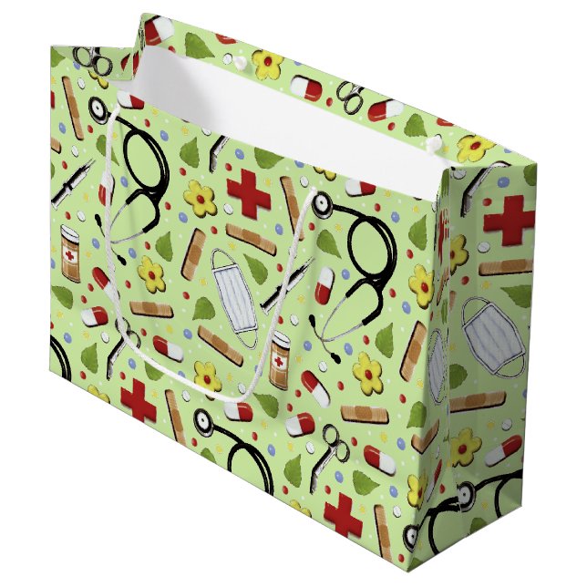 Healthcare Gift Large Gift Bag (Front Angled)