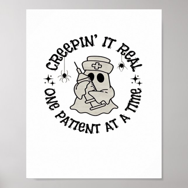 Healthcare Halloween, Creeping It Real One Patient Poster (Front)