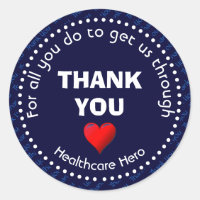Healthcare Hero Customisable NAVY Thank You