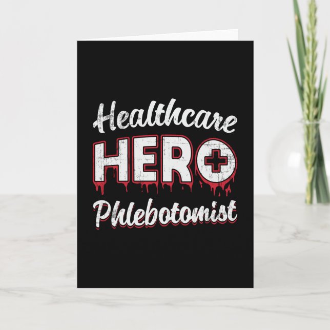 Healthcare Hero Phlebotomist Nurse Phlebotomy Gift Card (Front)