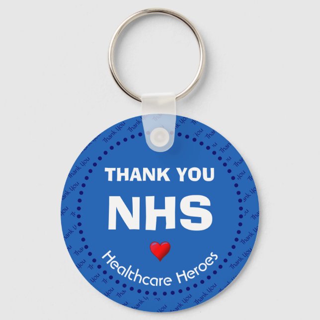 Healthcare Heroes | THANK YOU NHS  Key Ring (Front)