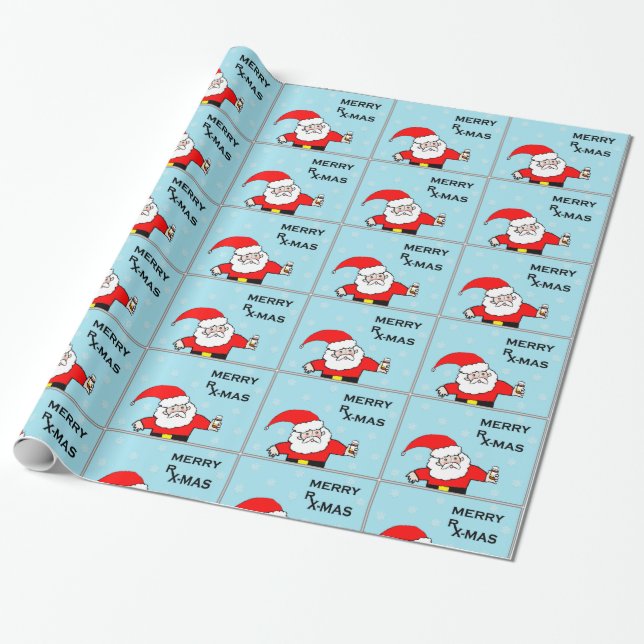 healthcare holiday wrapping paper (Unrolled)