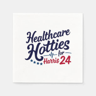 Healthcare Hotties for Harris 24 Election Kamala Napkin