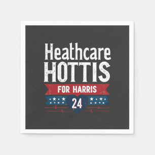 HealthCare Hotties For Harris 24 Kamala Walz Nurse Napkin