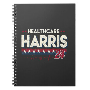 HealthCare Hotties For Harris 24 Kamala Walz Nurse Notebook