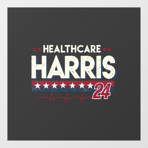 HealthCare Hotties For Harris 24 Kamala Walz Nurse Window Cling