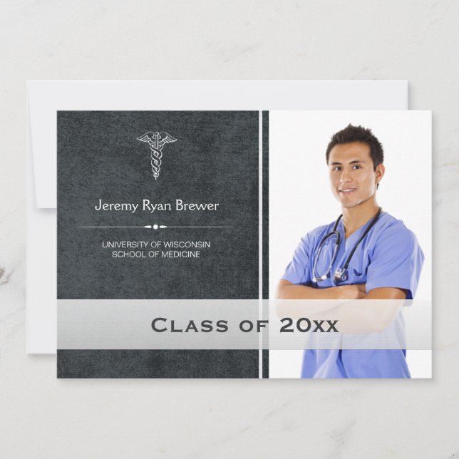 HealthCare Medical Graduation Photo Announcement (Front)