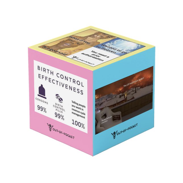 Healthcare Meme Photo Cube (Front Angled)