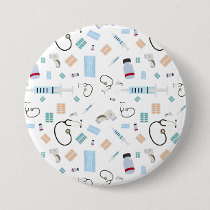 Healthcare Physician Medical Supplies Pattern 7.5 Cm Round Badge