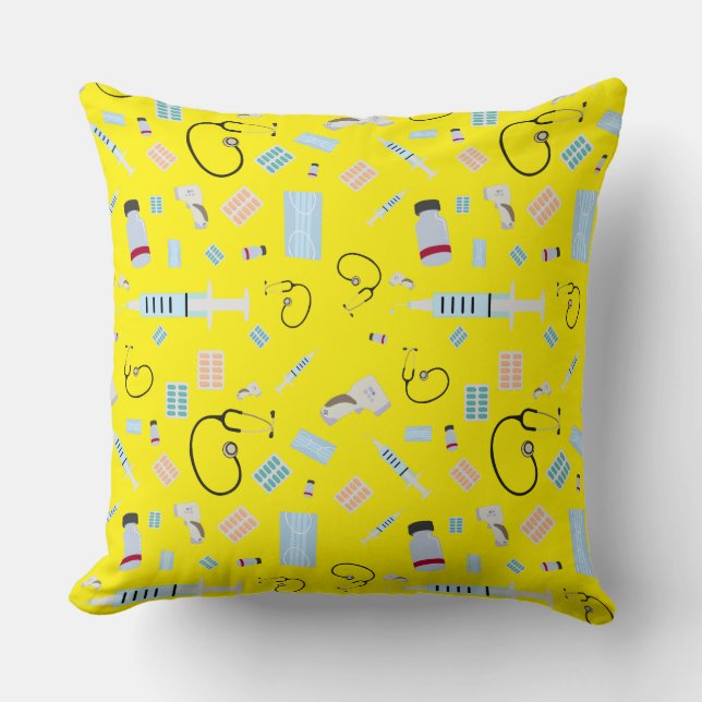 Healthcare Physician Medical Supplies Pattern Cushion (Front)