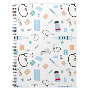 Healthcare Physician Medical Supplies Pattern Notebook