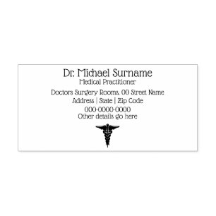 Healthcare professionals doctors DIY caduceus Self-inking Stamp