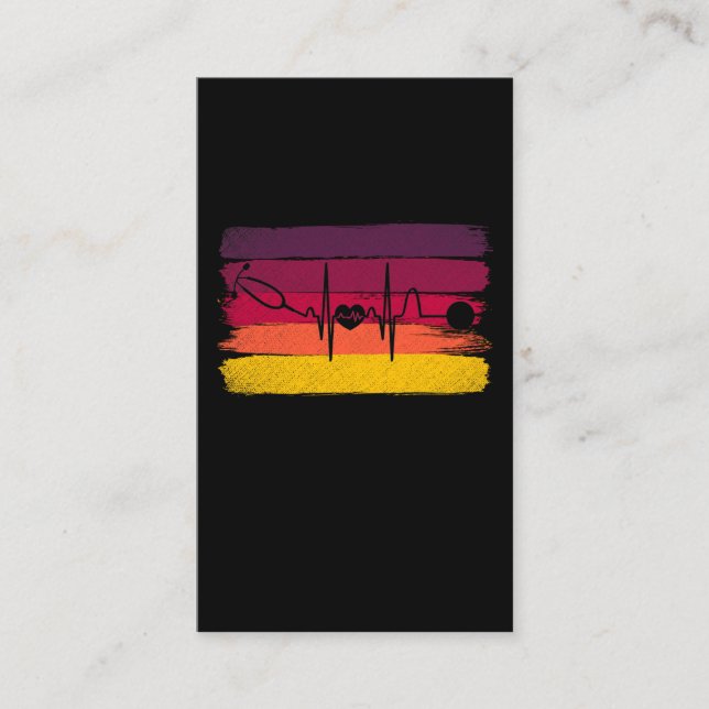 Healthcare Retro Medical Student Nurse Doctor Business Card (Front)