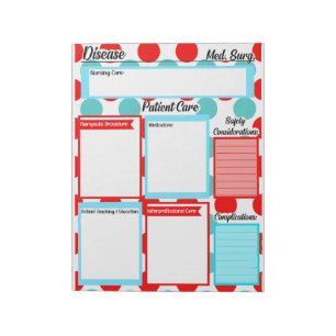 Healthcare Student Medical Surgical Template Notepad