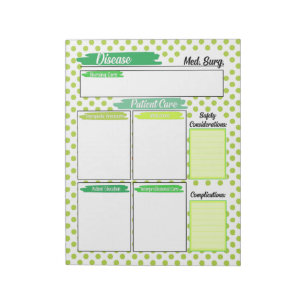 Healthcare Student Medical Surgical Template Notepad
