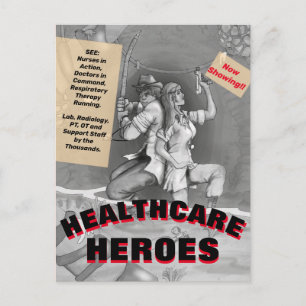 HEALTHCARE WORKER HEROES by Slipperywindow Postcard