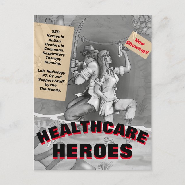 HEALTHCARE WORKER HEROES by Slipperywindow Postcard (Front)