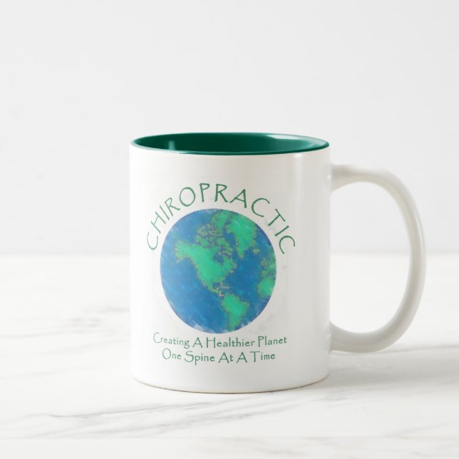 Healthier Planet Chiro Two-Tone Coffee Mug (Right)