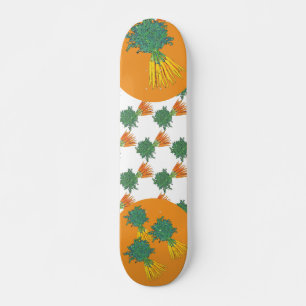 Healthy and gourmet carrots pattern skateboard