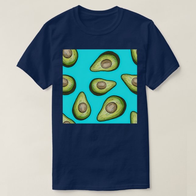 Healthy Avocado Guacamole Recipe Food T-Shirt (Design Front)